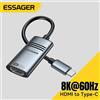 NONE Adattatore Essager compatibile HDMI a USB-C 8K@60Hz 4K@120Hz/144Hz per iPhone MacBook Pro Air iPad Convertitore cavo TV HD ad alta velocità
