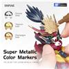 DSPIAE Pennarelli DSPIAE MKS Super Metallici in Colori Cromo Argento, Titanio Oro, Oro Champagne per Pittura di Modelli Gundam, Strumento per il Fai-da-Te