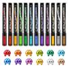 DSPIAE MKA Pennarelli colorati super metallici Kit penne a doppia punta Pennarello colorato in metallo per Gundam Mech Gunpla Modello Pittura Strumento fai da te
