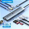 Vention USB C HUB 4K 60Hz Tipo C a HDMI RJ45 Ethernet PD 100W SD TF per MacBook PC iPad Sumsang PC Tablet Telefono Hub USB 3.0