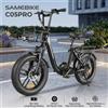 SAMEBIKE Bicicletta Elettrica SAMEBIKE C05Pro con Motore 36V13AH, Pieghevole in Lega di Alluminio, Pneumatici Fat 20*4.0 Pollici per Neve