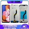 AUMOOK 6.5 "Display LCD Per Samsung Galaxy A20s A207F A207M A2070 Touch Screen Digitizer Pannello di Montaggio Con Telaio parti di visualizzazione dello schermo
