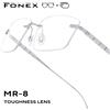 FONEX Occhiali da vista progressivi Lenti ottiche miopia personalizzate Occhiali da uomo Occhiali senza montatura Donna Montature in titanio 8555