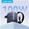 Vention Caricatore USB C Vention 100W GaN per MacBook Laptop Ricarica Rapida PD per iPhone Xiaomi Caricatore USB Tipo C per iPhone 17 16