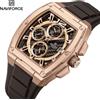 NAVIFORCE Orologi classici originali da uomo Moda cinturino in silicone al quarzo con datario automatico orologio da polso sportivo maschile impermeabile