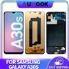 AUMOOK 6.4 "AMOLED LCD Per Samsung Galaxy A30s A307F Display LCD Touch Screen Digitizer Assembly Con Telaio A307G LCD Parti di Ricambio