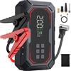BSMOOM Avviatore di Emergenza 2-in-1 con Pompa d'Aria, Gonfiatore Pneumatici 150PSI, Booster Batteria 1500A di Picco, Caricabatterie 12V per Tutti i Veicoli a Benzina/Diesel (10L), Auto, Camion, SUV, RV,
