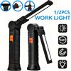 Heinast Torcia LED da campeggio ricaricabile tramite USB, luce da lavoro, magnete posteriore e torcia a gancio, 4 modalità di illuminazione, torce portatili con riflettore