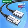 UGREEN Cavo di prolunga USB 3.0 Ugreen, da USB-A maschio a femmina, cavo dati intrecciato per PC, TV, auto, notebook, adattatore per chiavetta USB, corto 50 cm, lungo 2 m, 3 m