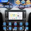HIZPO Autoradio Hizpo 7" 2Din Android Auto e Carplay per Audi A3 2 8P 2003-2013 S3 2006-2012 RS3 2011 2012, Lettore GPS 4G WiFi, Stereo Multimediale, 8+128G
