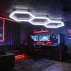 PIBAOGU Luci da garage esagonali super luminose, 6500K, lampade a LED a nido d'ape per il fai-da-te, ideali per officine, barbieri, studi, abitazioni e palestre.