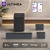 ULTIMEA Soundbar 5.1 per Smart TV con Dolby Atmos e Subwoofer Wireless, 2 Altoparlanti Surround, Potenza di Picco 450W, Altoparlanti Home Theater per TV, Controllo tramite APP
