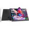 NewHail OLED monitor portatile 16, 3K 2880x1800 120Hz 0.1ms USB-C HDMl monitor portatile con 120% DC-P3Supporto e altoparlanti incorporati per laptop Windows Mac Phone Switch PS5, nero