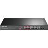 MERCUSYS SWITCH 18P di cui 16P 10/100Mbps 2P Gigabit Rack. MERCUSYS MS118CP con 16P PoE+ - - Alim.PoE 190W MS118CP