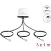 DeLOCK Delock 4G MIMO Dualband WiFi 6 Antenne 2 x SMA+ 1 RP-SMA Stecker ULA100 1 m (81472) 81472