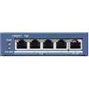 Hikvision HIKVISION SWITCH 4 PORT GIGABIT UNMANAGED POE SWITCH 1 GIGABIT RJ45 UPLINK PORT, 802.3AF/AT, POE PO DS-3E0505P-E