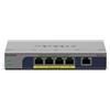 Netgear NETGEAR GS105P Non gestito Gigabit Ethernet (10/100/1000) Supporto Power over Ethernet (PoE) Montaggio da desktop/parete Grigio GS105P-300EUS