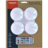 Grundig Lampada LED senza fili - Lampada da comodino con telecomando - Lampada da tavolo autoadesiva, luce notturna multicolore - Funziona a batterie - Set di 4 luci LED