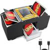 Vonsera Mescolatore di Carte Elettrico, Distributore Carte da Gioco Automatico per 1-2 Mazzi, Mischia Carte per UNO, Poker, Blackjack - Dotato di USB