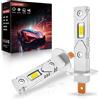 OVVOFPP Lampadina H1 LED per auto e moto, 26000LM 12V 6500K | Luce Bianco Freddo CSP LED Chip Lampadina H1 Luci Di Anabbagliamento Luci Da Strada Senza Ventilatore, 2 PZ