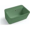 COLAVENE - WYNN lavabo profondo in ceramica 70X40 h 25 cm Verde Bambo Lucido + foro + sifone e piletta nera