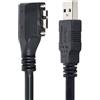 SYSTEM-S Cavo USB 3.0 3 m da spina tipo A a spina micro B a vite angolare nero