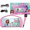 Merkloos Altoparlante karaoke bambini - Bluetooth - Microfono - Rosa - Fino a 3 ore di riproduzione