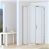 KAMALU Box doccia basso 80x80cm semicircolare altezza 170cm | CHIARA CURV-Q