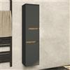 KAMALU Colonna bagno sospesa colore nero grafite opaco 142 cm| LAC-ARES