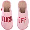 FISURA PANTOFOLE "Fuck off" ROSA
