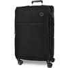 MOVOM Atlanta Valigia Grande Nero 48 x 76 x 29 cm Morbido Poliestere Chiusura TSA 86L 3,06 kg 4 ruote doppie, Nero, 47x77x28 cm, Valigia grande