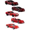 MATTEL - Hot Wheels Ferrari Set 5 Auto Die-Cast Scala 1:64 3+ Anni
