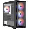 Aerocool TERN MINI, Case PC Micro ATX, 4x Ventole FRGB 120mm, Finestra Vetro Temperato, Pannello Frontale Mesh, Supporto Raffreddamento a Liquido 360mm, Filtri Antipolvere Magnetici, 2 USB 3.0, Nero