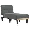 vidaXL Chaise longue Grigio scuro Tessuto