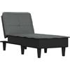 vidaXL Chaise longue Grigio scuro Tessuto