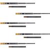 Emuca - Guide per cassetti con cuscinetti a sfera 45mmx550mm, Set di 5 coppie di binari ad estrazione totale con chiusura ammortizzata, Nero