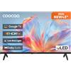 coocaa Smart TV 43 Pollici QLED con Google TV Dolby Audio 43CGQH40Z | HDR10, Bluetooth 5.1, Low Blue Light, DVB-T/T2/C/S/S2, CI+ HEVC Main10, nuovo modello 2026