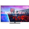 Philips Smart TV 48 Pollici 4K Ultra HD Display OLED Sistema Google TV Ambilight TV Classe G colore Grigio - 48OLED811/12