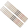 Vic Firth Bacchette per Batteria Serie American Classic 7A Hickory Americano Punta di Legno 4 x paia pacchetto di valore