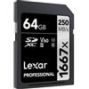 Lexar 64GB Scheda SDXC Lexar Professional 1667X UHS-II/V60/U3 card