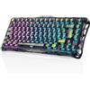 Merkloos Tastiera da gaming GravaStar Mercury K1 Lite, layout QWERTZ, trasparente, colore nero