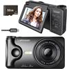 Merkloos Fotocamera digitale 4K - 64 megapixel - Autofocus - Schermo rotante a 180 gradi - 32 GB - Adatta a bambini e principianti