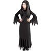 W WIDMANN MILANO Party Fashion - Costume da bambina Mortisia | Abito nero lungo fino ai piedi per costumi da strega, look gotici, Halloween, Carnevale
