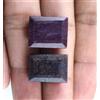 Coppia Rubino Naturale Blu Zaffiro Certificato Taglio Smeraldo 50.25 Ct