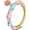 OUFER 20G Anello Naso Torsione Colorato 7/8 mm Piercing Naso Argento/Oro Acciaio Inossidabile 316L, Nose Ring Clicker Orecchino Cartilagine Daith Lobe per Festività