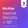McAfee Internet Security 3 Dispositivi 1 Anno Licenza ESD