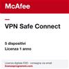 McAfee VPN Safe Connect 5 Dispositivi 1 Anno Licenza ESD