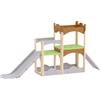 AIYAPLAY 5 in 1 Scivolo per Bambini 3-6 Anni in HDPE con Arrampicata, Passaggio, Tunnel, Vano Contenitore, Multicolore | Aosom Italy