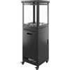 Outsunny Stufa A Gas da Esterno 13kW Con Ruote e Pietre, Nera | Aosom Italy