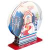 Vesta PAESAGGIO INVERNALE PICCOLO TONDO SNOWGLOBE 3D IN CRISTALLO ACRILICO